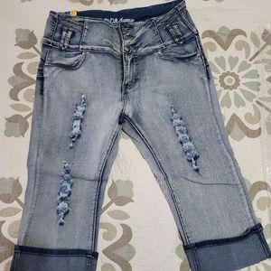 Deep blue size 13 blue jeans.